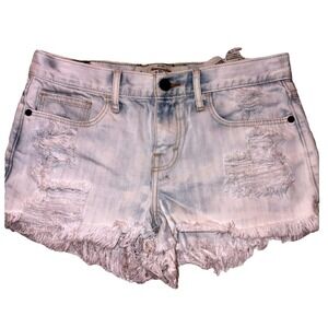 Abercrombie & Fitch Womens Distressed Denim Shorts Frayed Hem Size 4-27